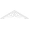Ekena Millwork Pitch Finley Architectural Grade PVC Gable Pediment, 60"W x 17 1/2"H x 1"P (7/12) GPP060X018X100FIN - alternate 4